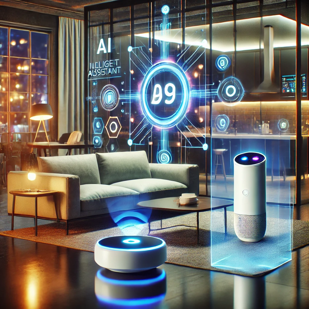 a high-tech smart home setup